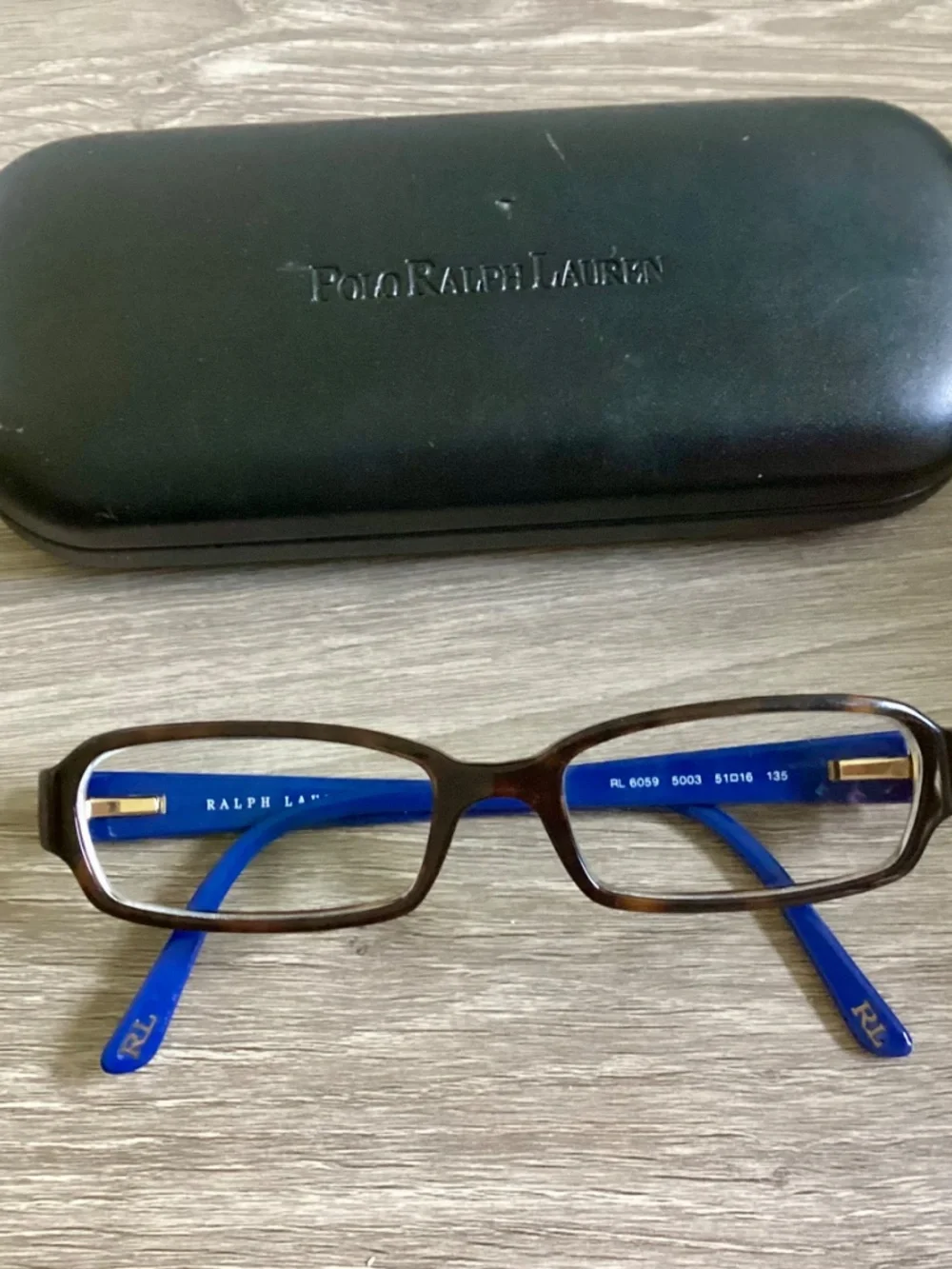 Ralph Lauren Polo Eyeglasses RL 6059 5003 Tortoise/Blue Frame Italy 51 [] 16 135